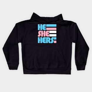 Pronouns Queer Nonbinary Gender Trans Nouns He She Hers Kids Hoodie